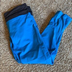 Blue Lululemon Cropped Leggings